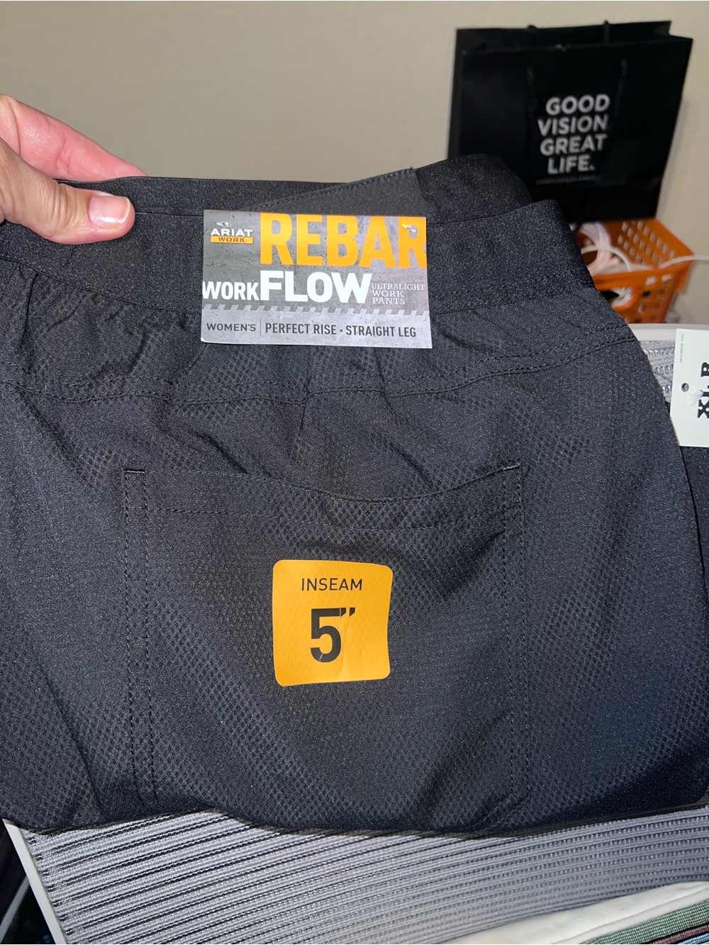 Reba Black Women's Work Shorts with Pocket